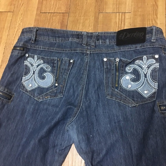 DEREON OPEN LEG SKINNY JEANS ZIP & BUTTON CLOSURE - Picture 6 of 8